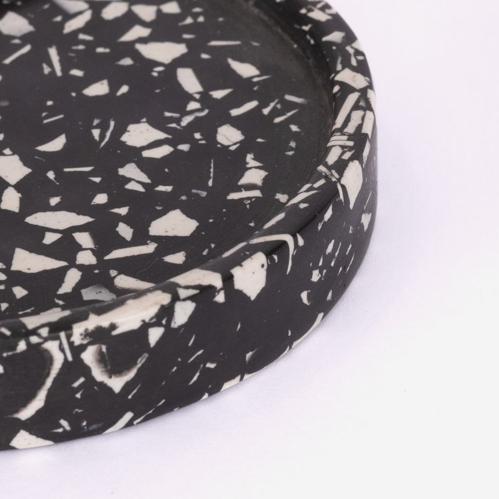 Oval Tray - Terrazzo Black