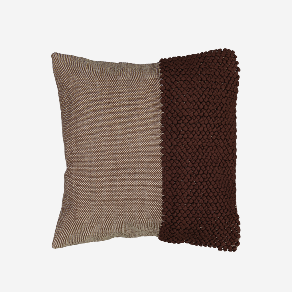 Scatter Cushion - Chocolate & Natural Off Set Bobbles
