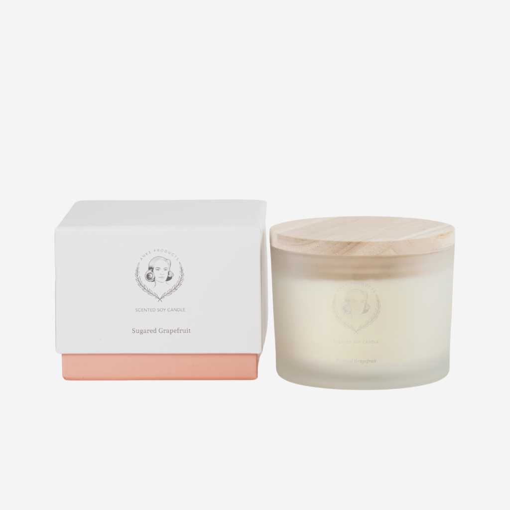 Large Scented Soy Candle - Sugared Grapefruit
