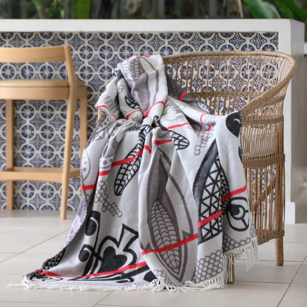Basotho Throw - Natural & Black