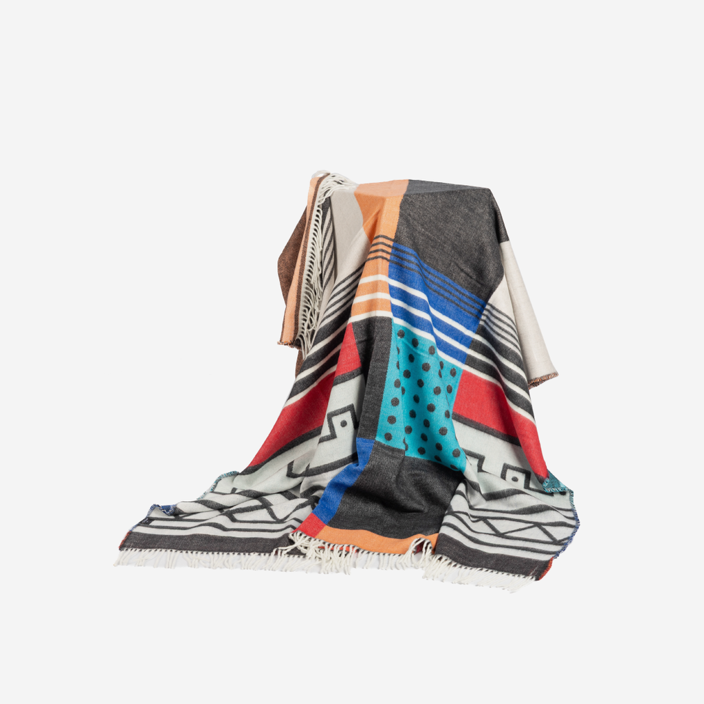 Xhosa Umbhaco Throw - Black & Natural