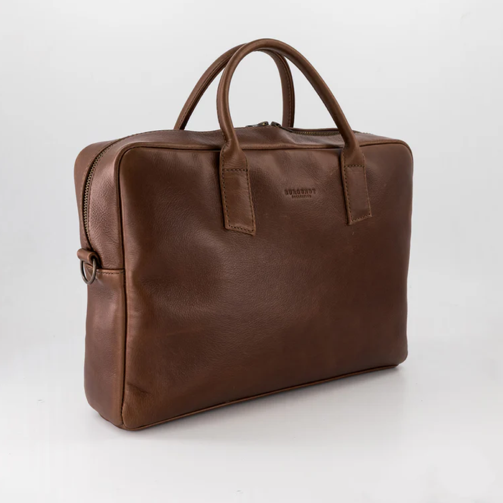 The Slim Briefcase - Saddle