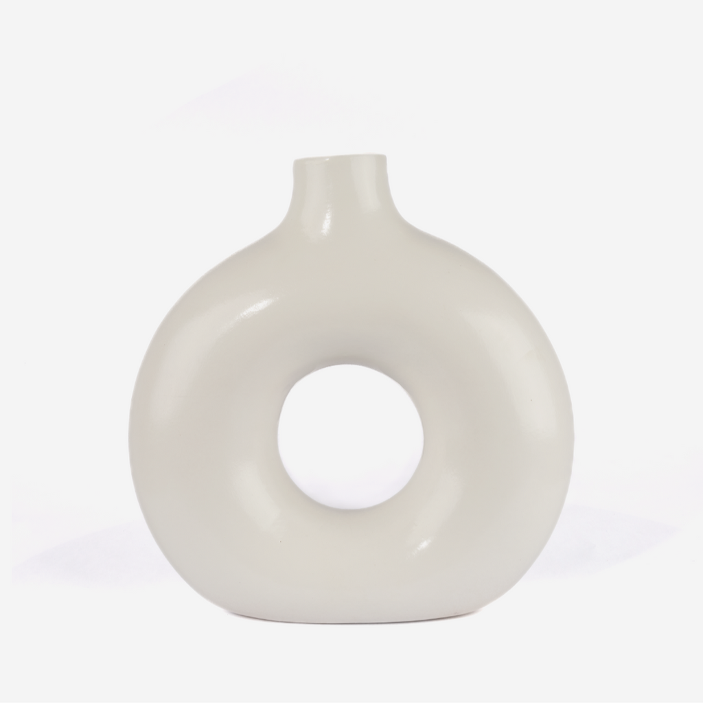 Donut Vase - White