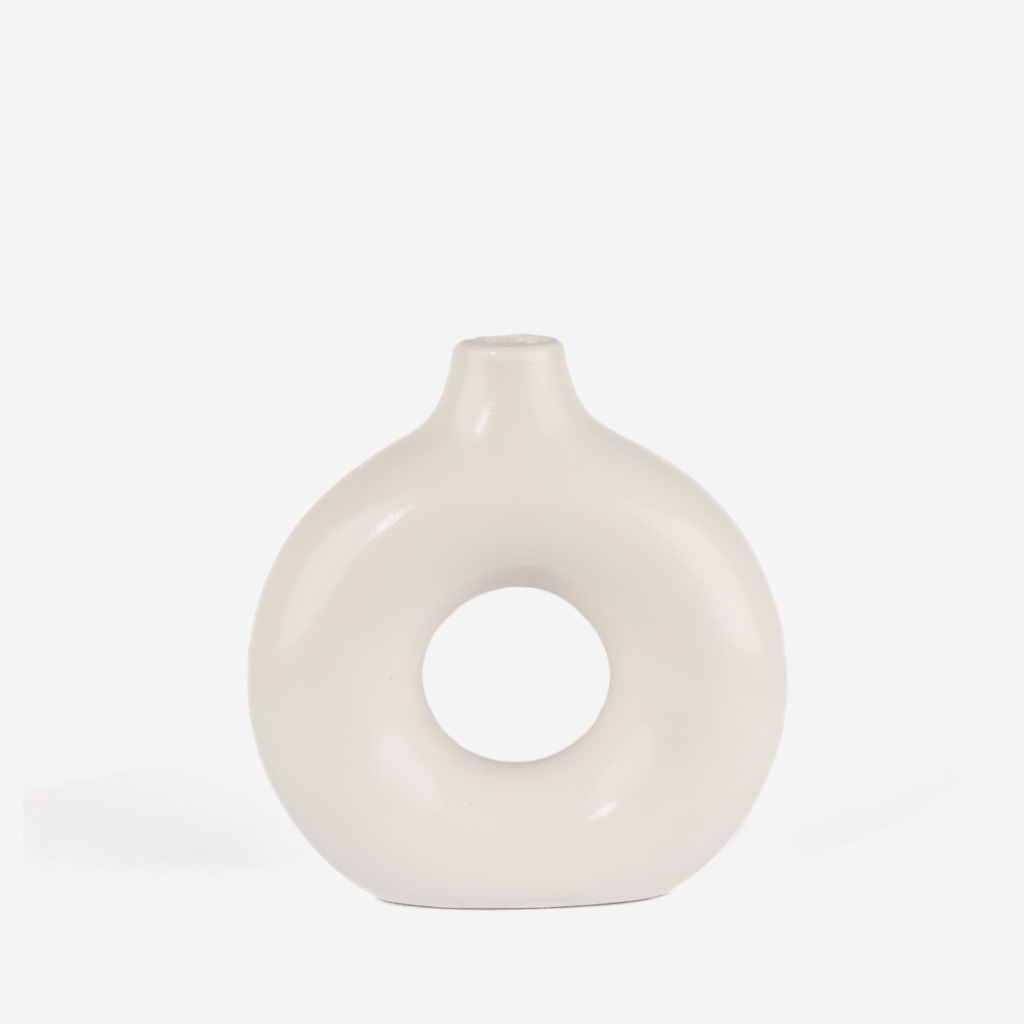 Donut Vase - White
