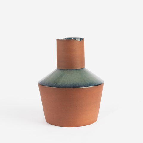 Flake-Rim Vase Z3 - Sea Green