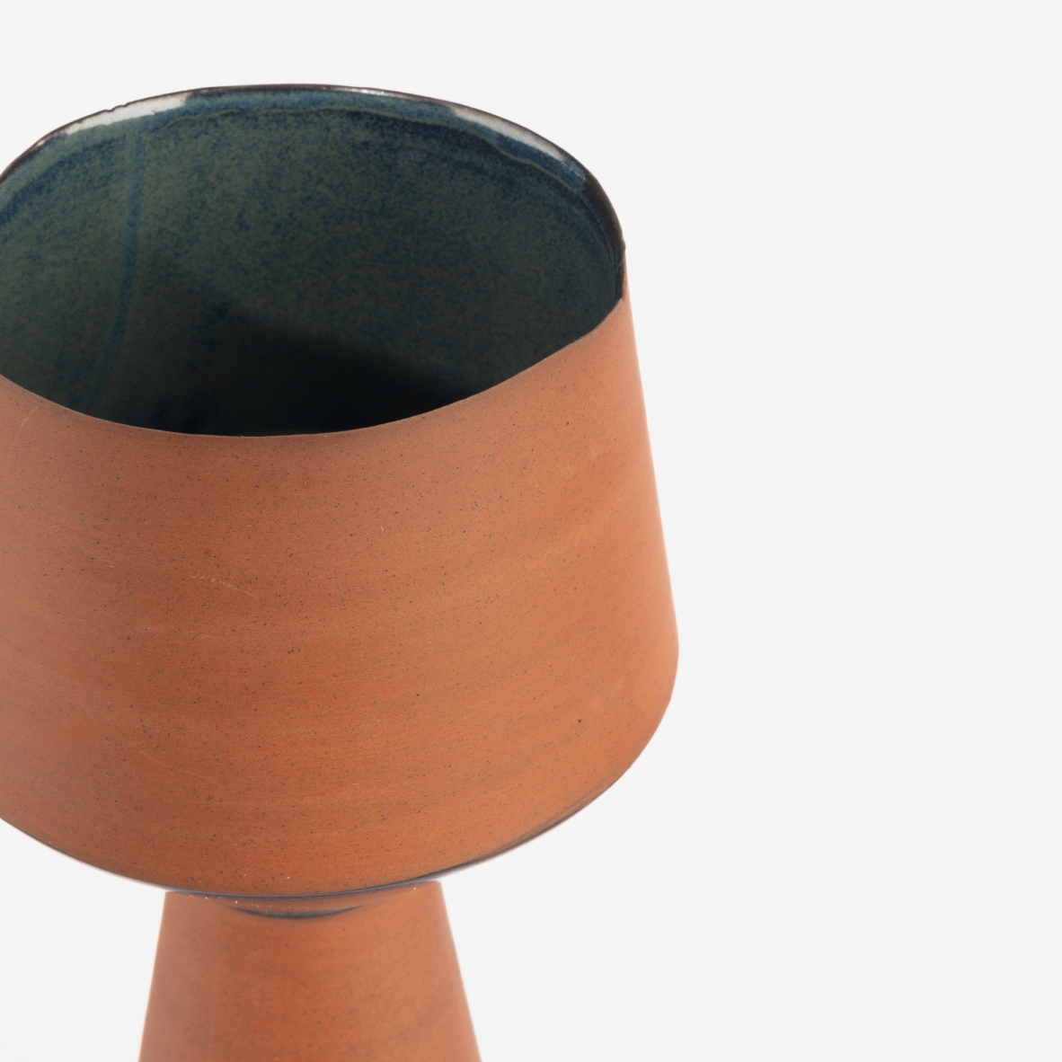 Flake-Rim Vase Z7 - Sea Green