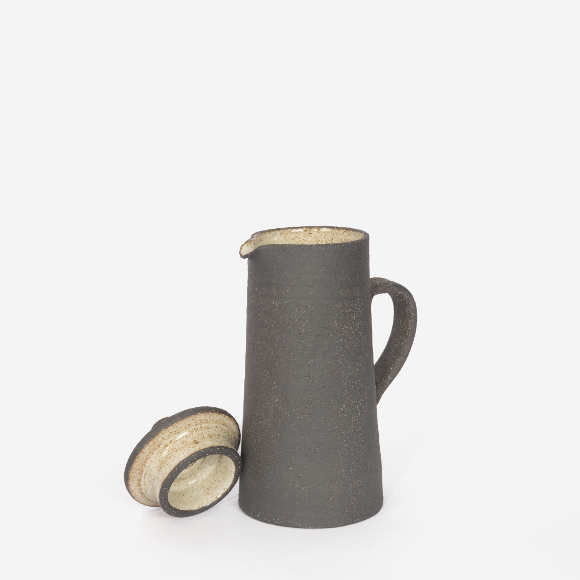 Lidded Sauce Jug - Black