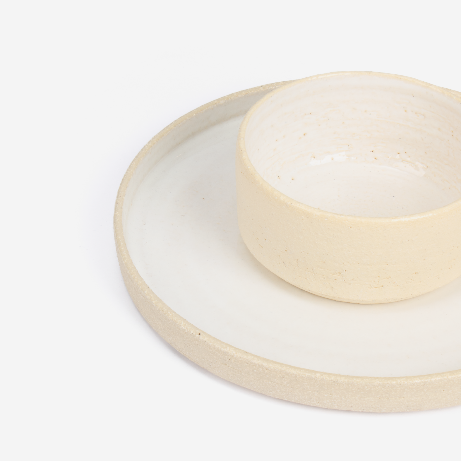 Organic Dinner Plate - Textured Ivory