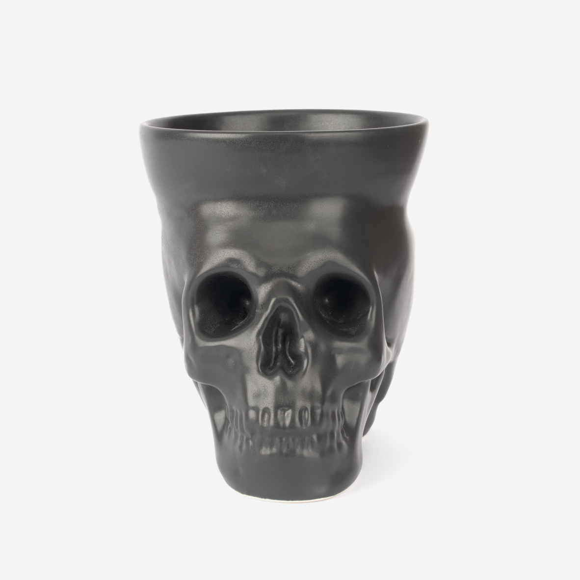 Human Skull Bowl Large - Black