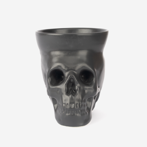 Human Skull Bowl Large - Black