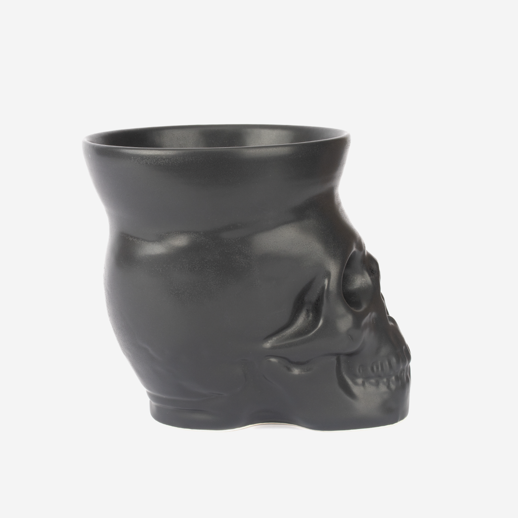 Human Skull Bowl Large - Black
