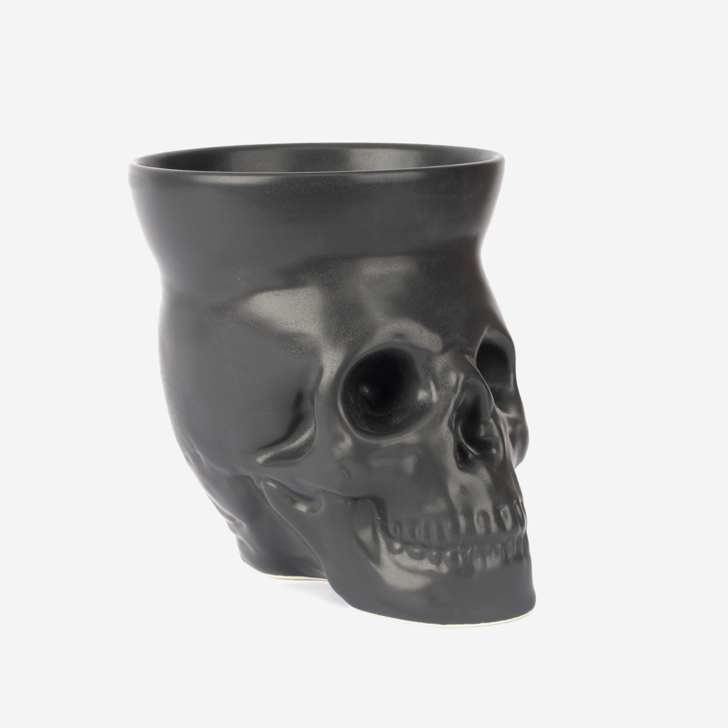 Human Skull Bowl Large - Black