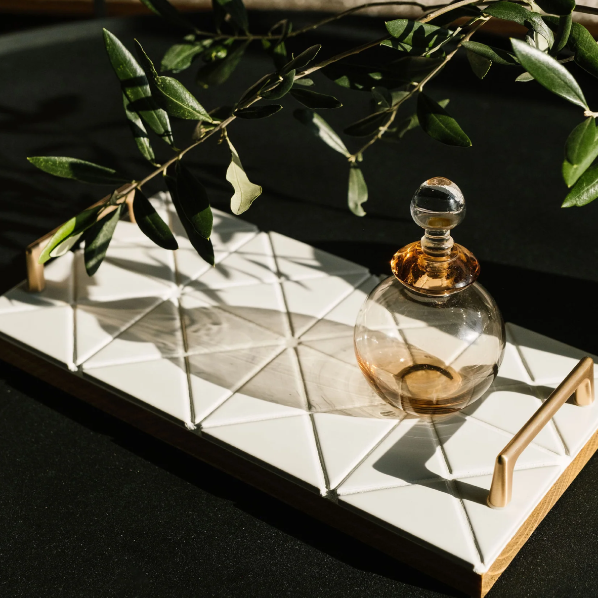 The Triangle Serving Tray - White