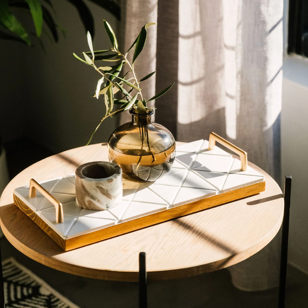 The Triangle Serving Tray - White