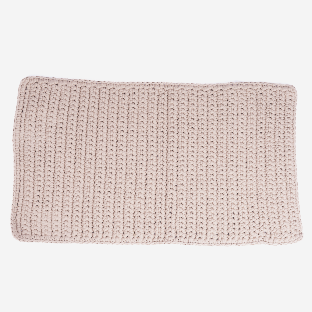 Cotton Crochet Bathmat - Beige