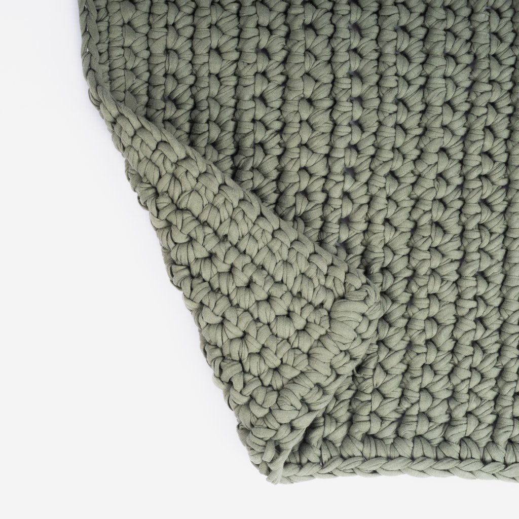 Cotton Crochet Bathmat - Khaki