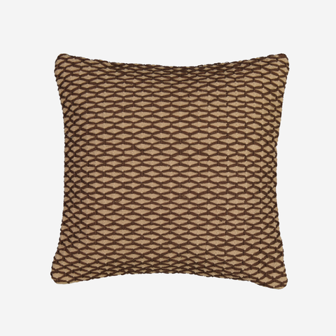 Scatter Cushion - Chocolate Lattice On Dark Stone
