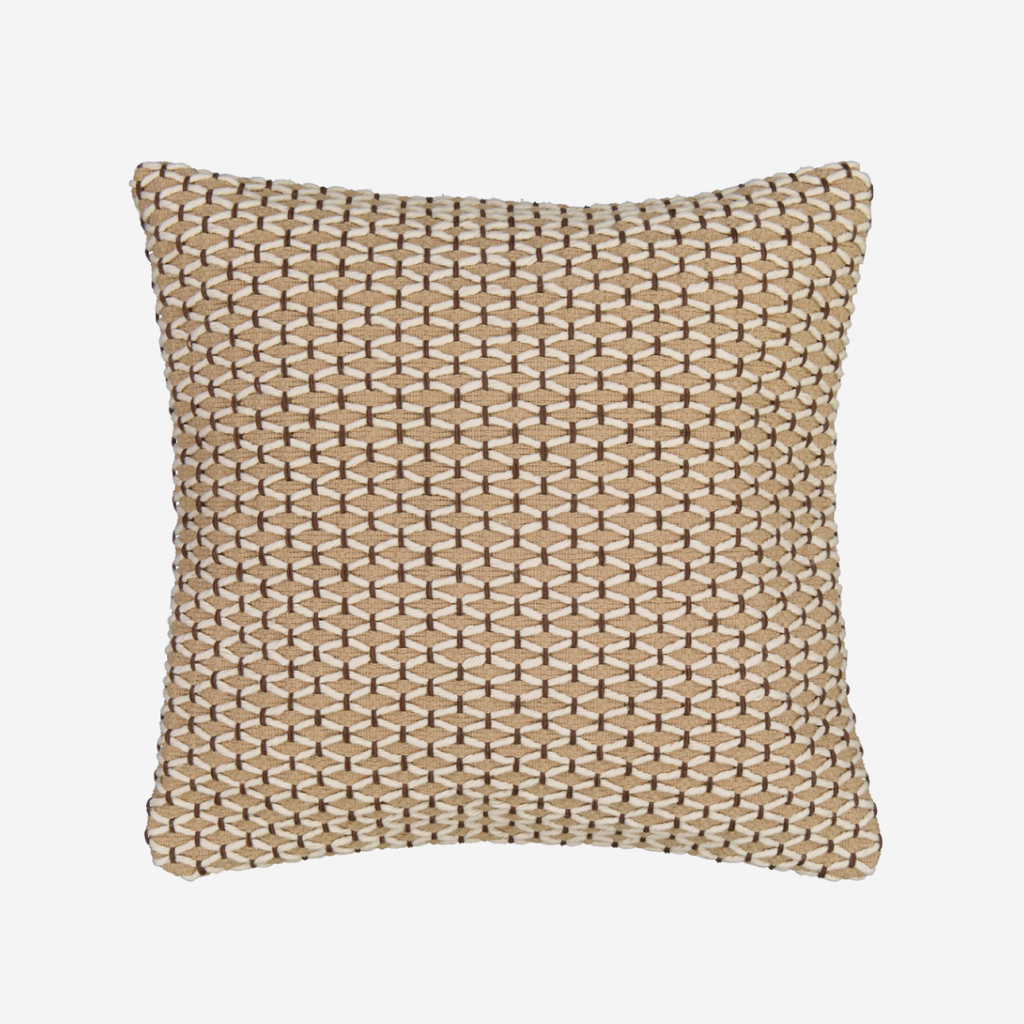 Scatter Cushion - Natural Lattice On Dark Stone
