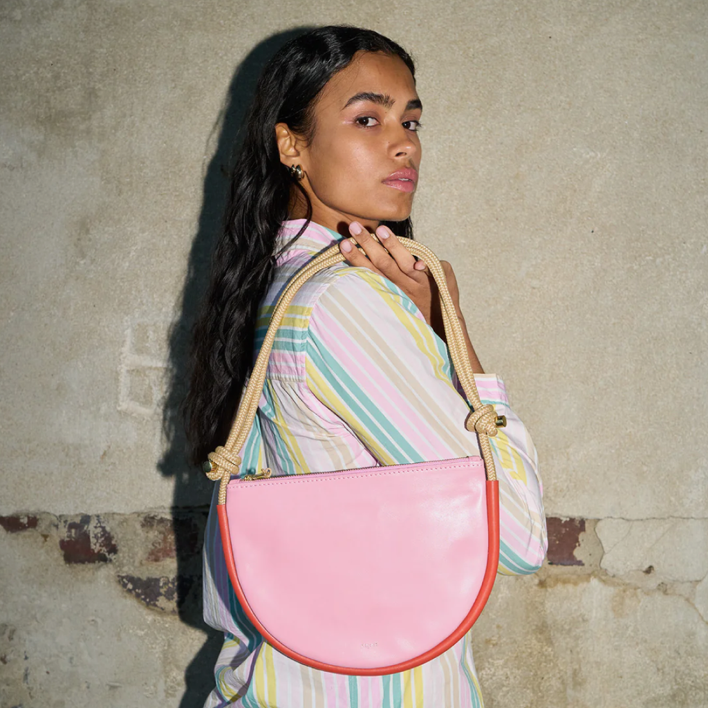 The Selene Bag - Candy Pink & Lobster Red