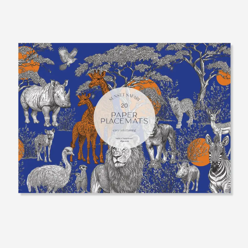 Paper Placemats - Sunset Safari