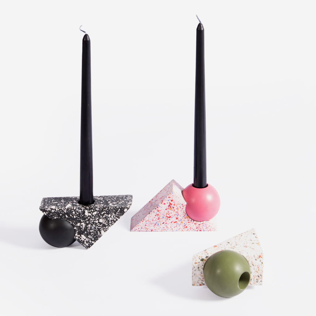 Equilibrium Candle Holder - Black & White