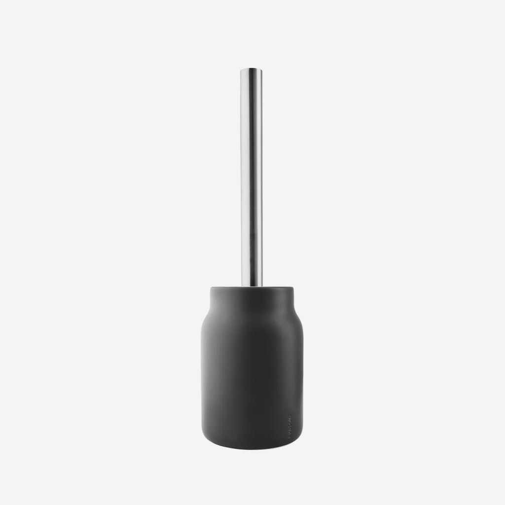 Ceramic Toilet Brush and Holder - Matte Black