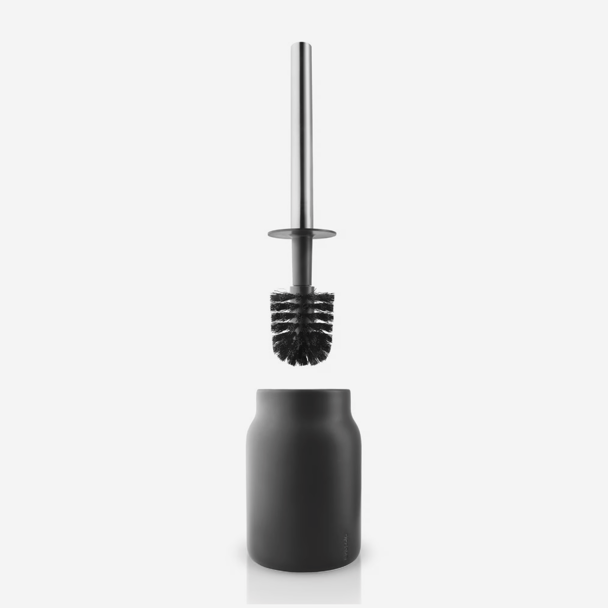 Ceramic Toilet Brush and Holder - Matte Black