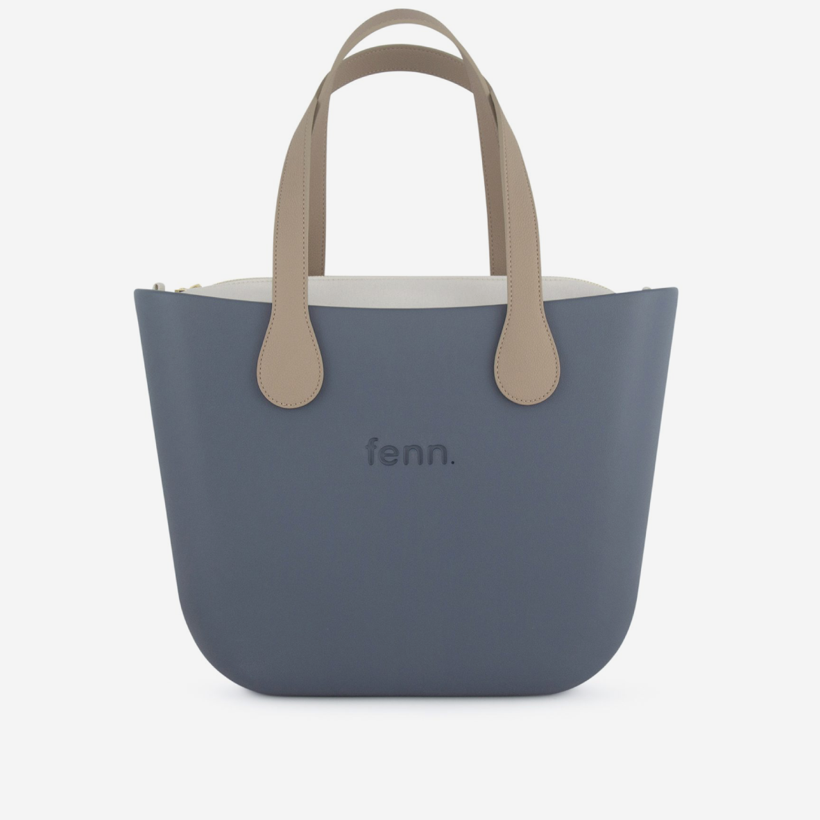 Original Handbag - Denim - Bone Inner - Light Stone Handles