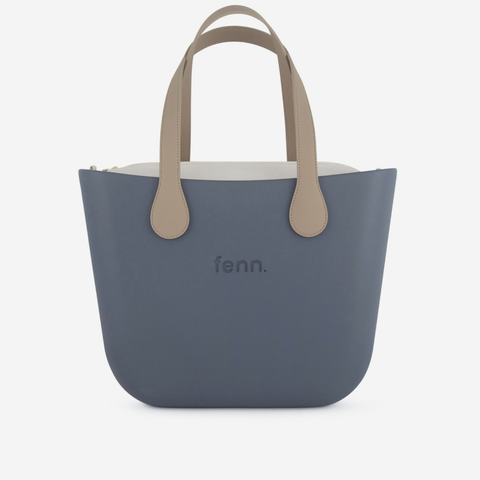 Original Handbag - Denim - Bone Inner - Light Stone Handles