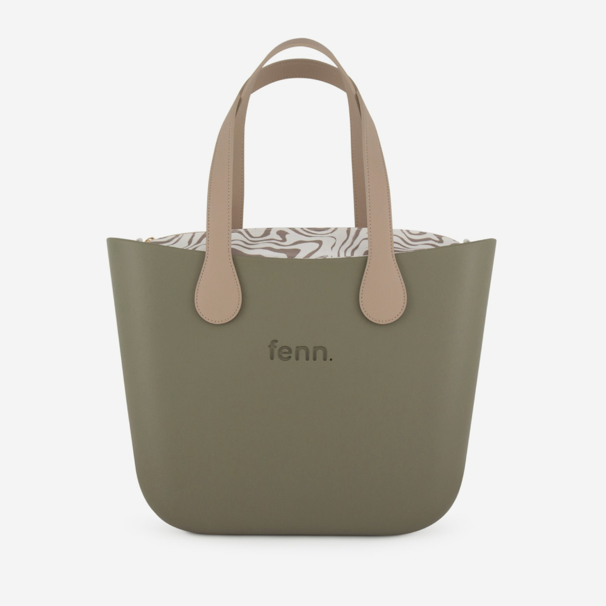 Original Handbag - Watercress - Zebra Inner - Light Stone Handles