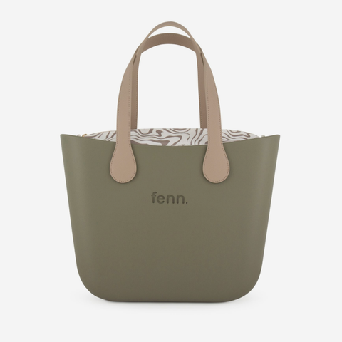 Original Handbag - Watercress - Zebra Inner - Light Stone Handles