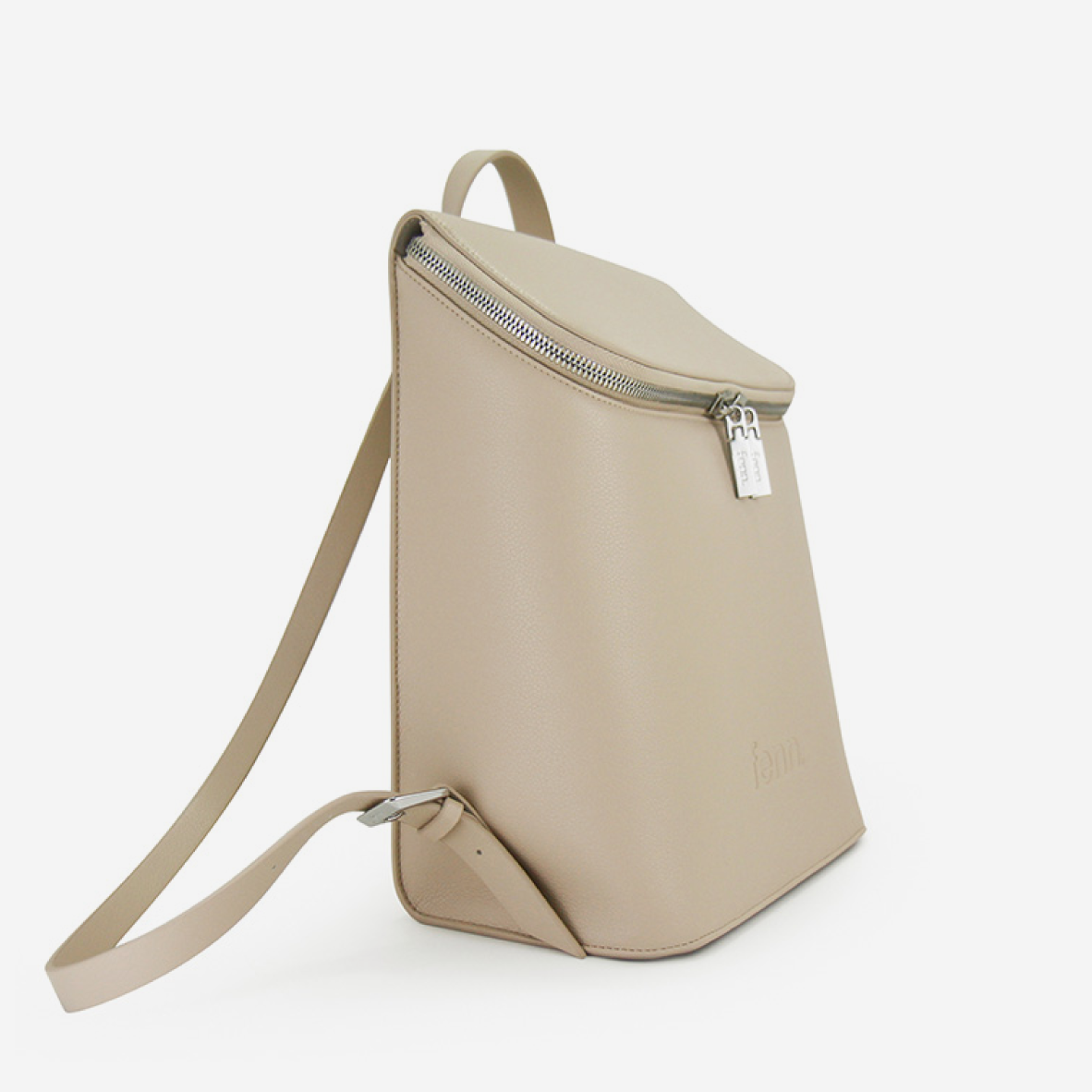 Backpack - Oatmeal - Silver Zip