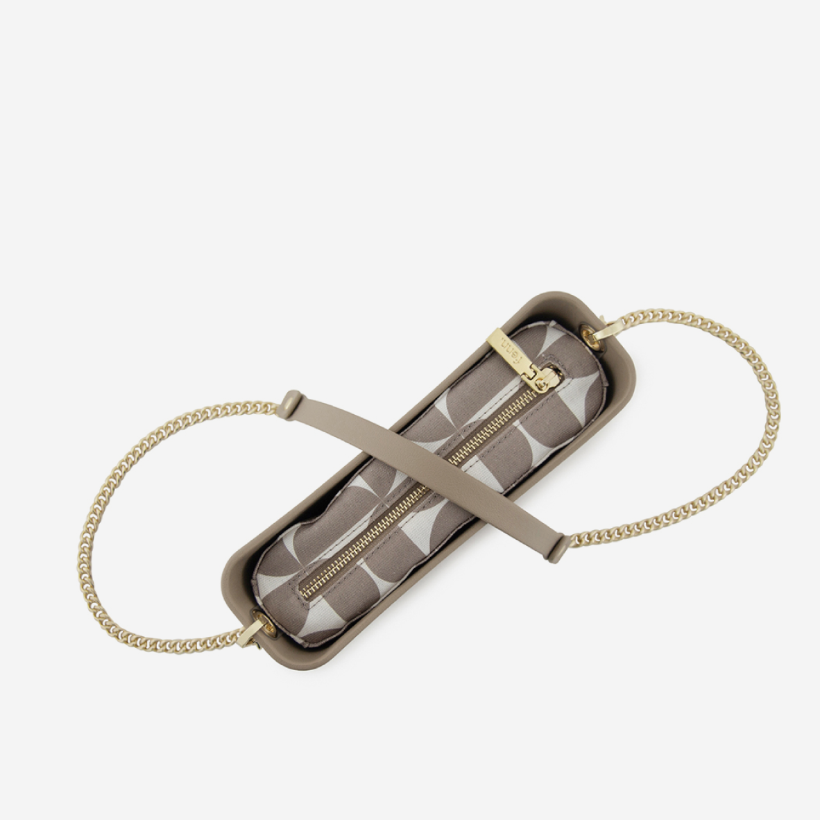 Classic Handbag - Stone - Half Circles Inner - Gold Chain