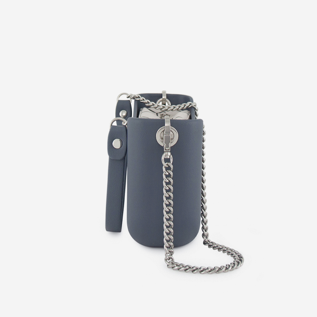 Classic Handbag - Denim - Honeycomb Inner - Silver Chain