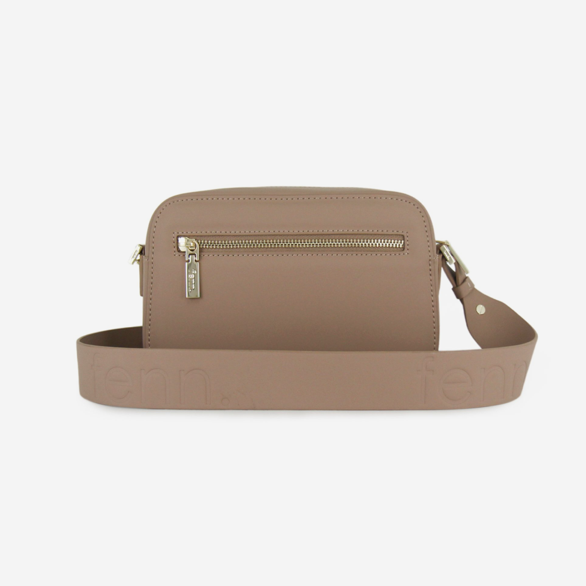 Crossbody Bag - Cappuccino - Gold Zip
