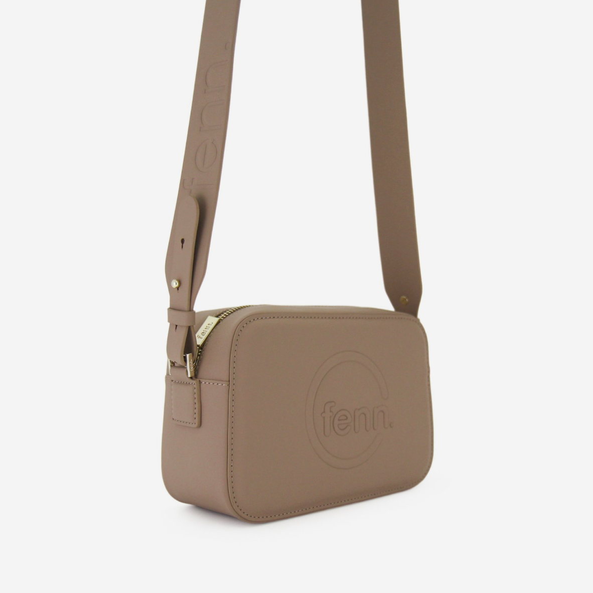 Crossbody Bag - Cappuccino - Gold Zip