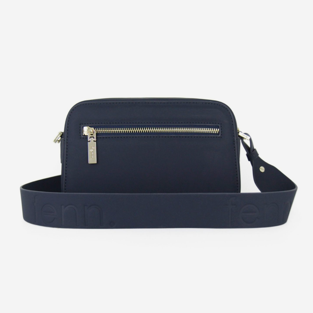 Crossbody Bag - Navy - Gold Zip