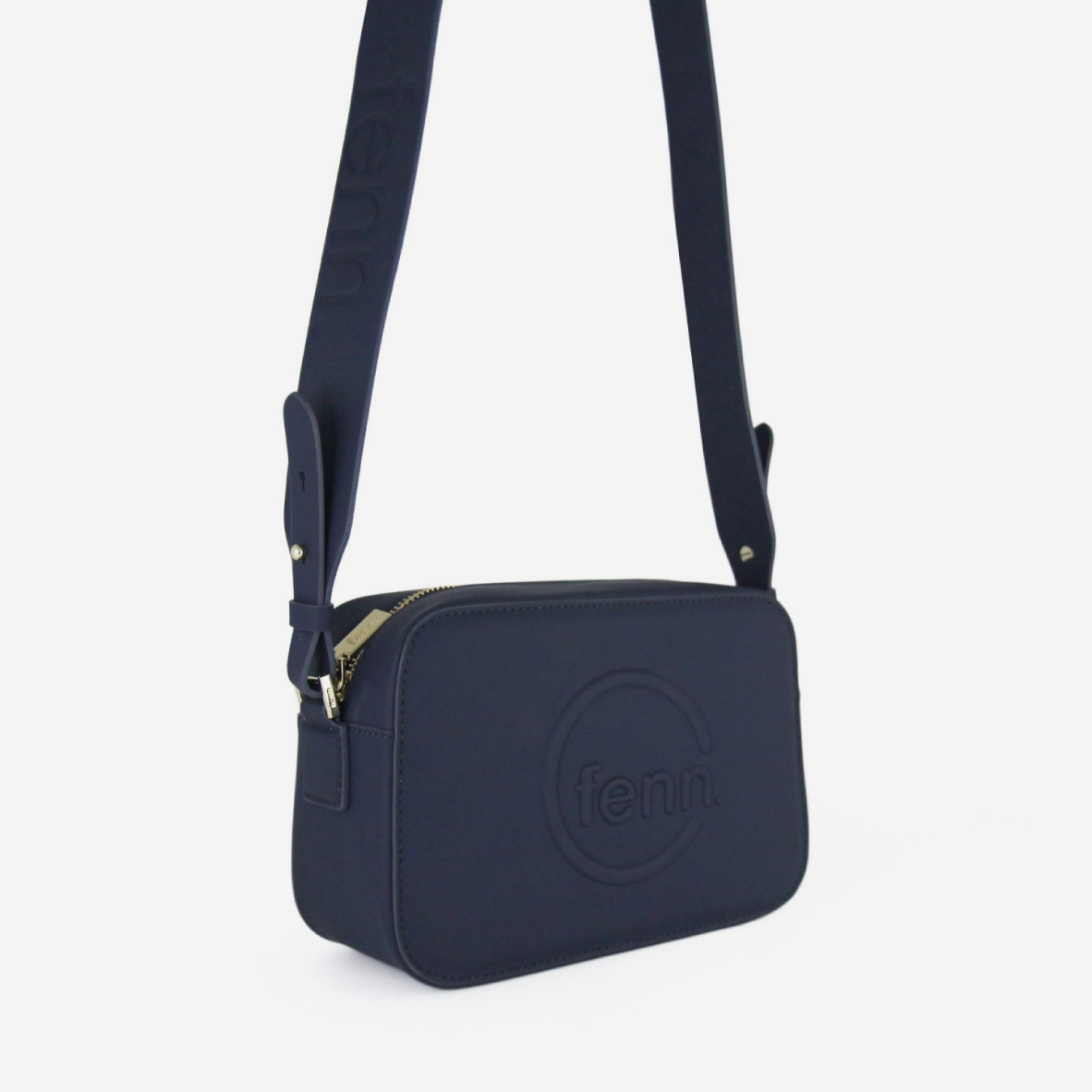 Crossbody Bag - Navy - Gold Zip