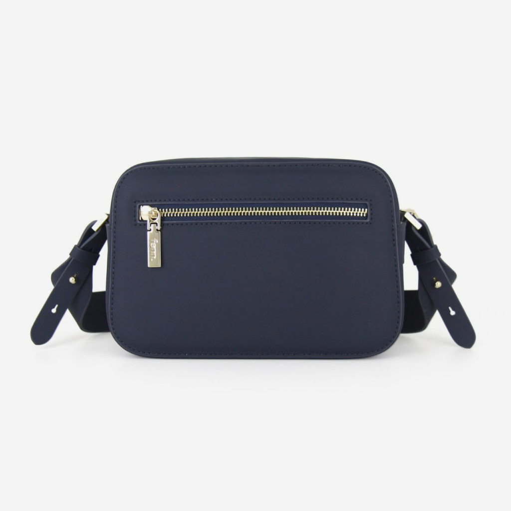 Crossbody Bag - Navy - Gold Zip