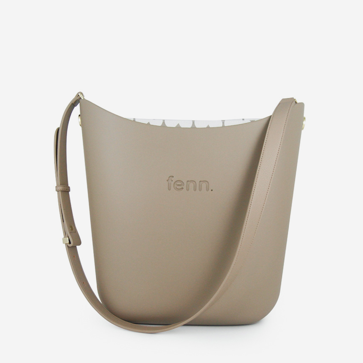 Elegant Handbag - Stone - Clover Inner - Light Stone Handle