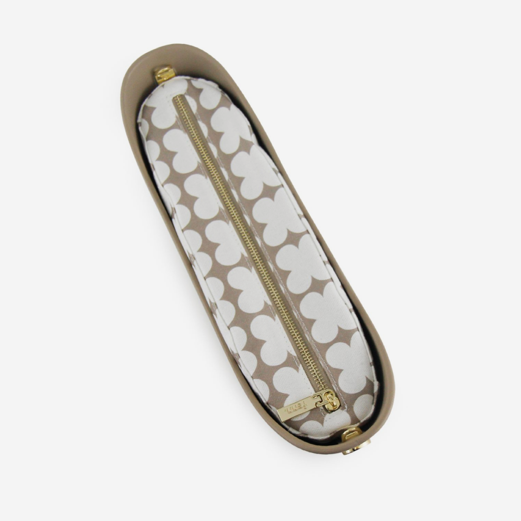 Elegant Handbag - Stone - Clover Inner - Light Stone Handle