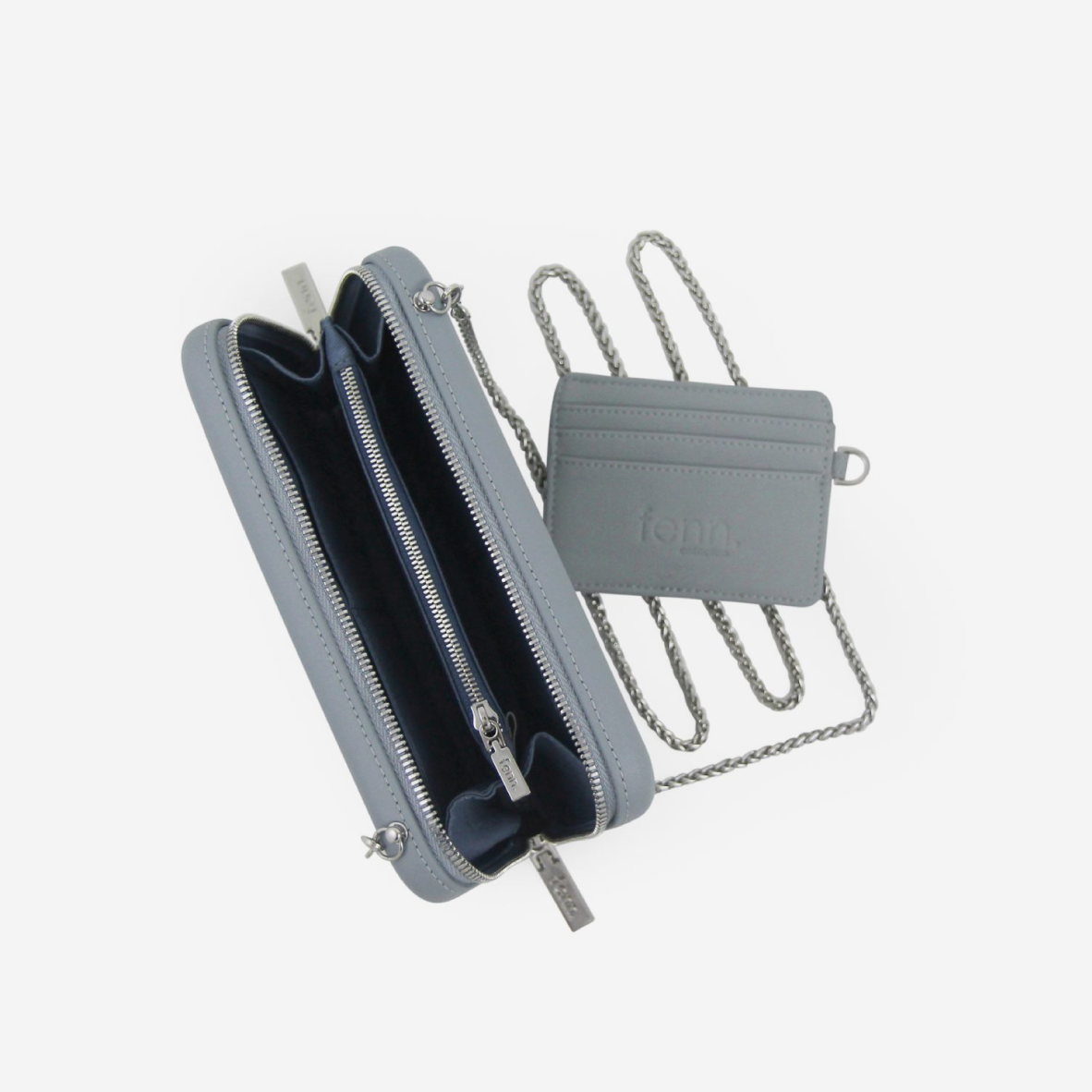 Original Wallet With Silver Chain - Blue Haze