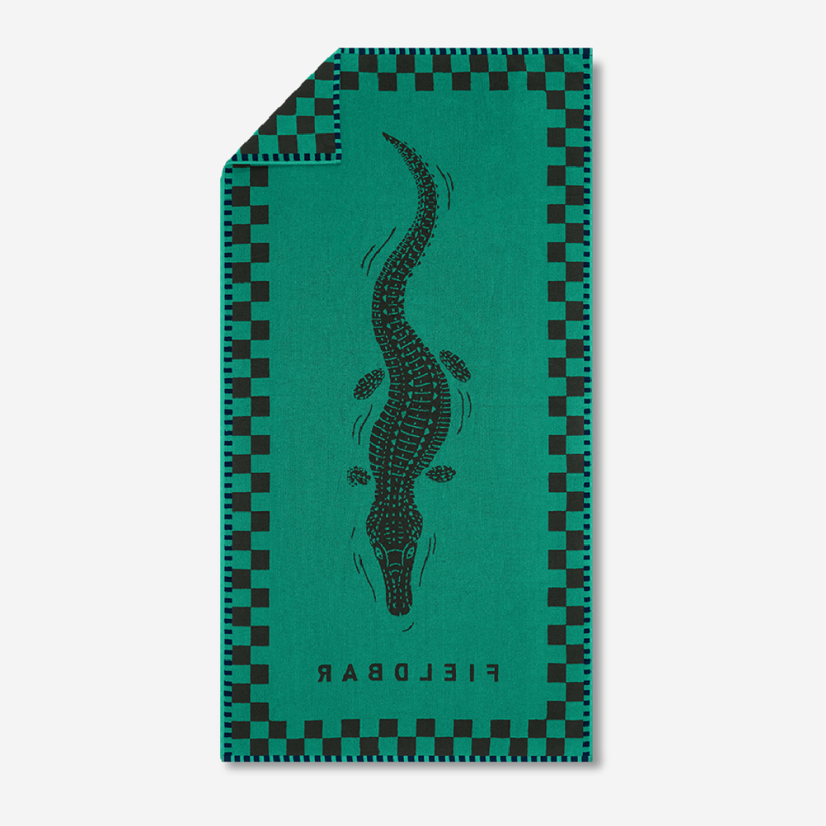Seabed Nile Crocodile Beach & Bath Towel - Parisian Green