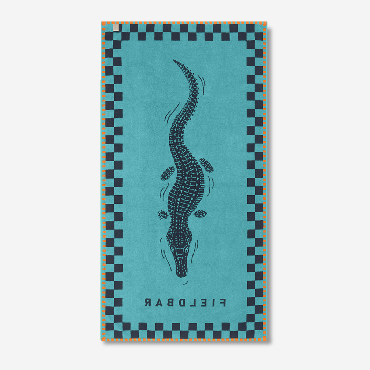 Seabed Nile Crocodile Beach & Bath Towel - Sea Boat Blue