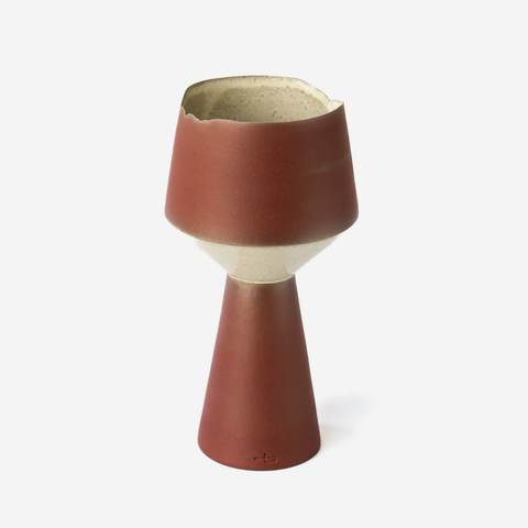 Flake-Rim Vase Z7 - Ivory