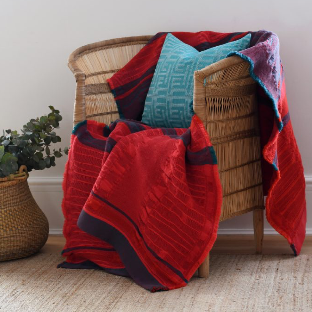 Flamboyant Throw - Teal & Orange