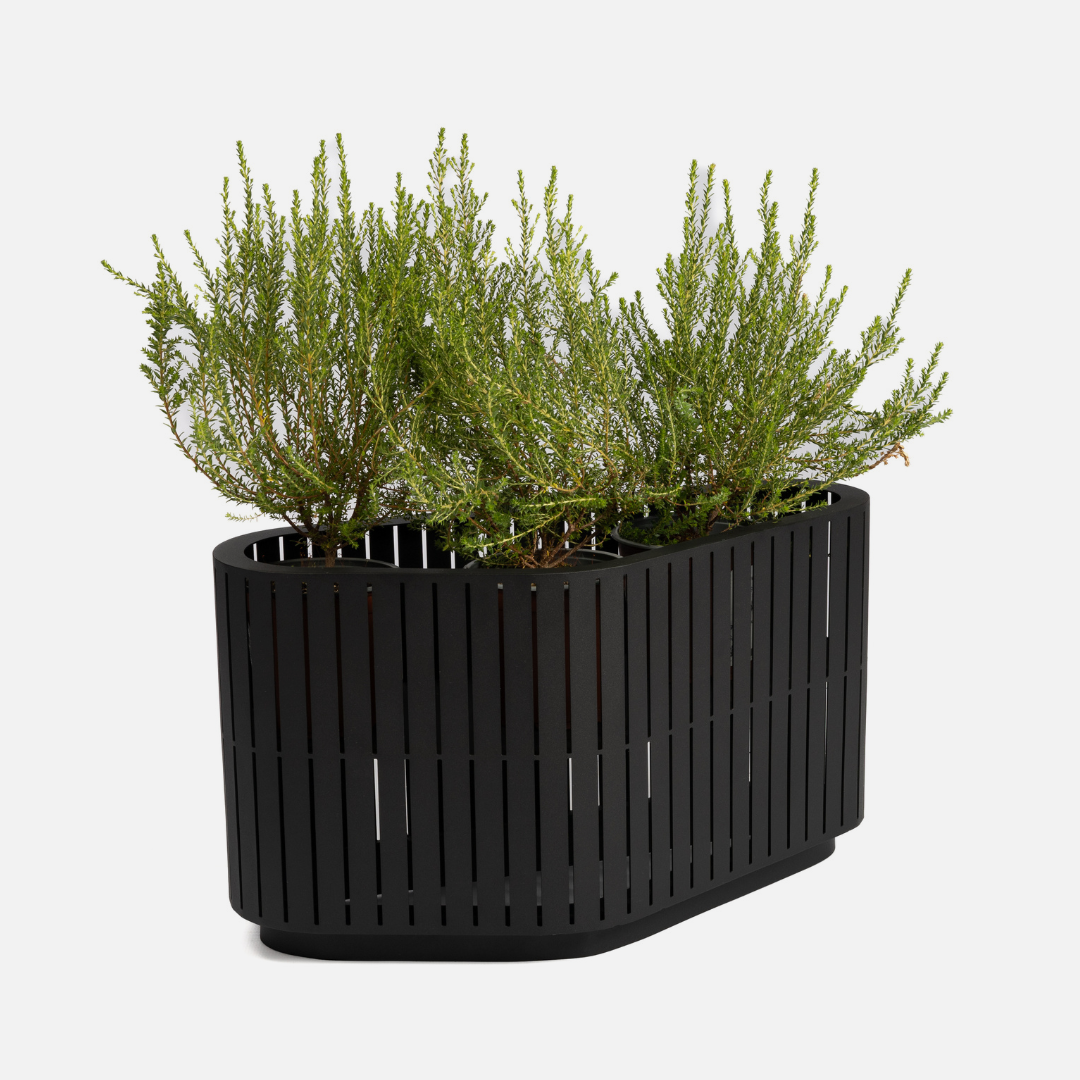 Reeded Floor Planter - Angular