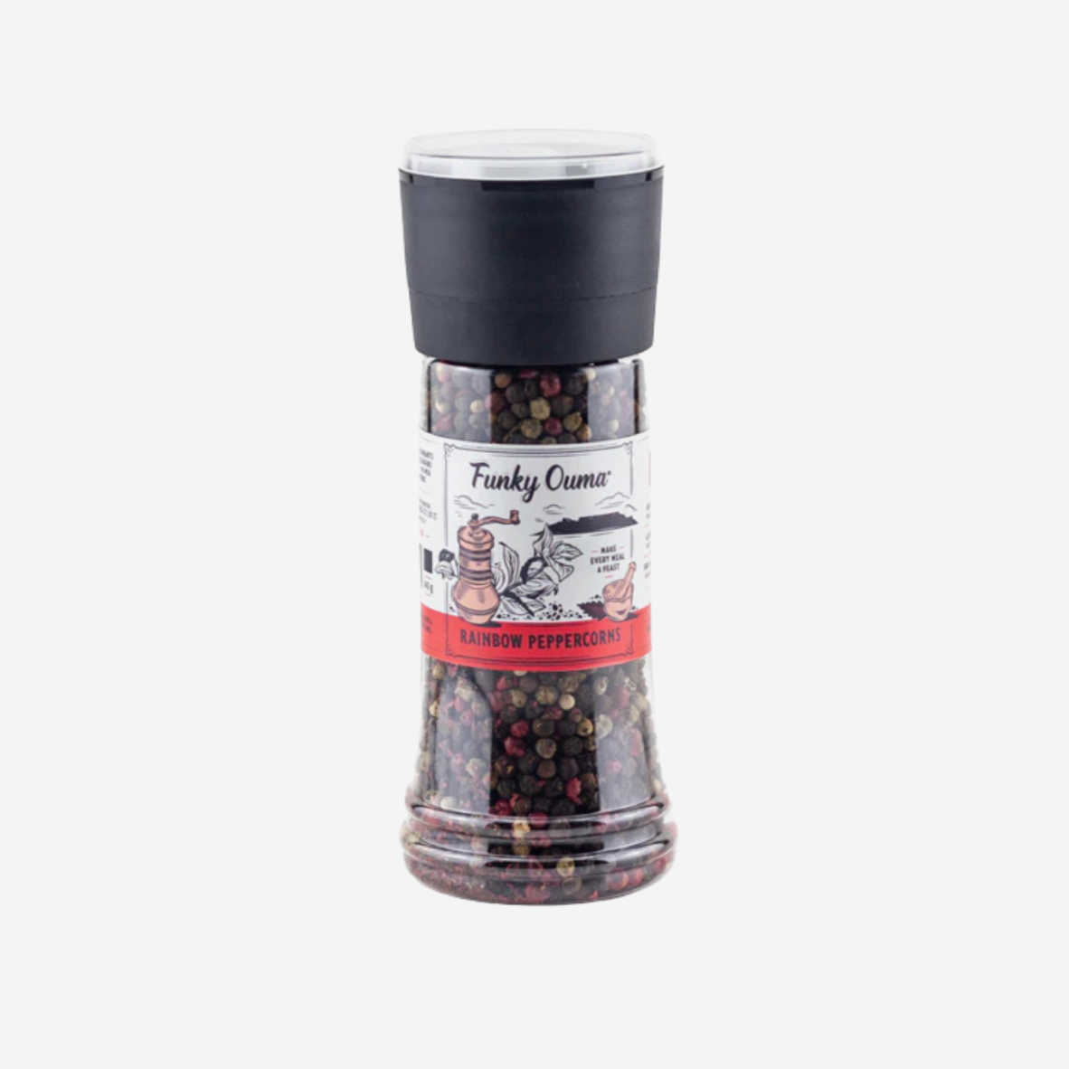 Funky Ouma Grinder - Black Garlic Salt