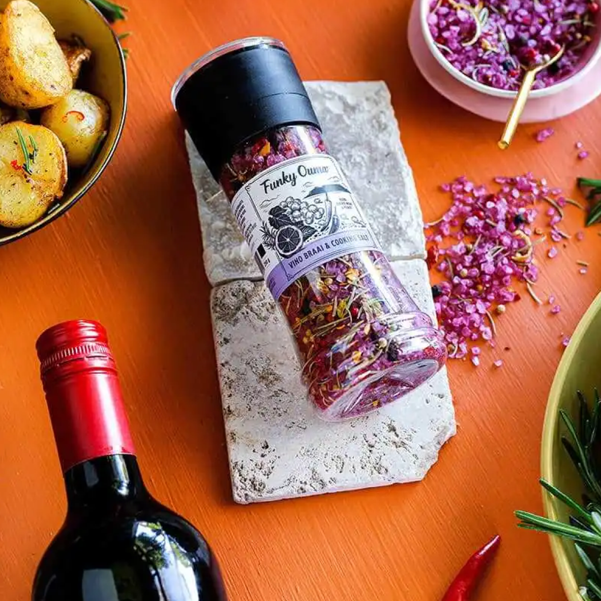 Funky Ouma Grinder - Vino Braai & Cooking Salt