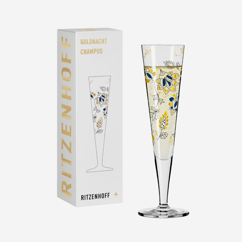GoldNight Champagne Glass - Christine Kordes #44